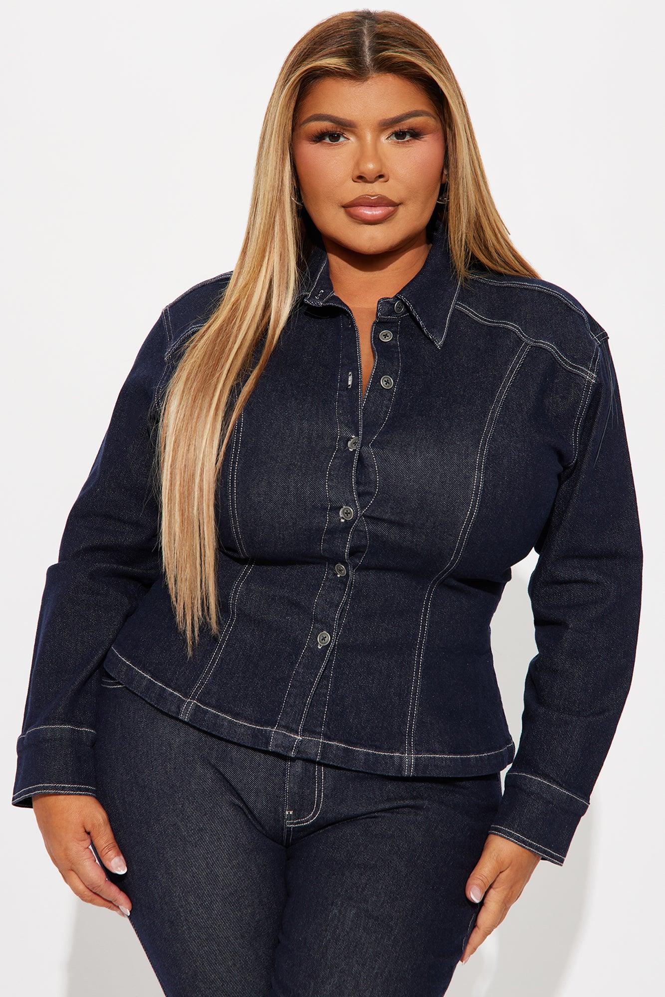 Yara Denim Capri Pant Set - Dark Wash Product Image