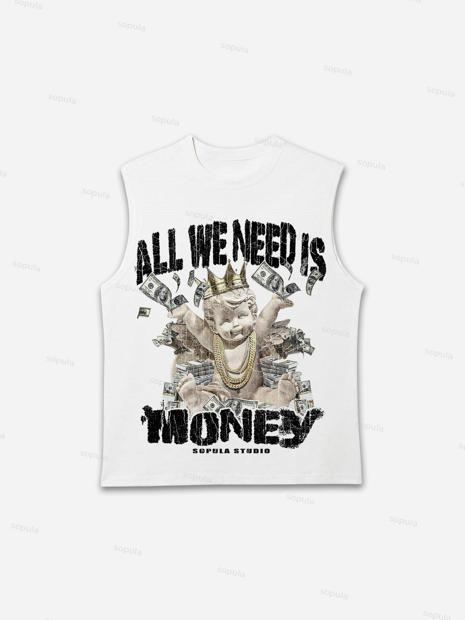 Money Angel Graphic Print Tank Top Product Image