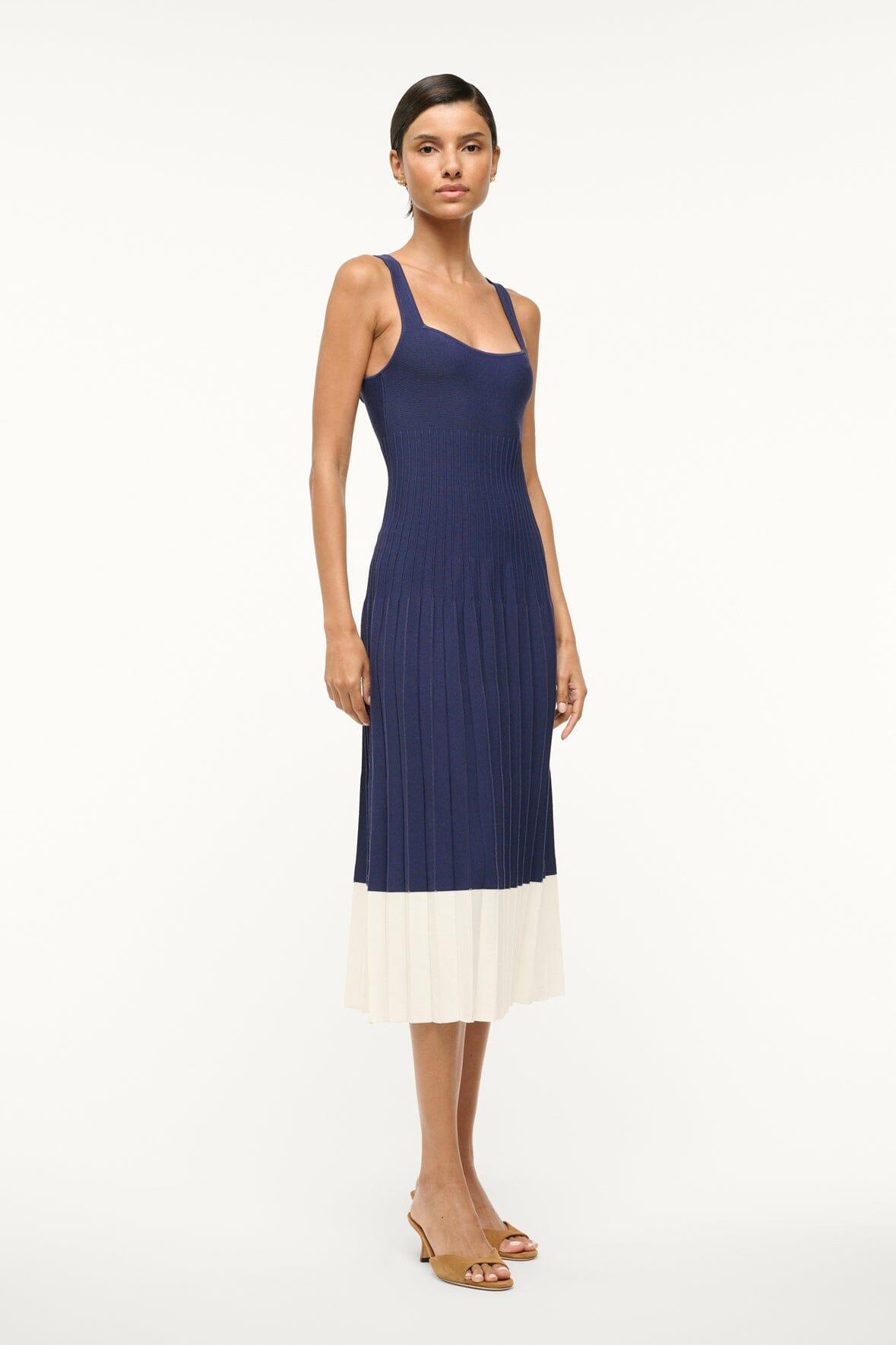 ELLISON DRESS | NAVY WHITE Product Image