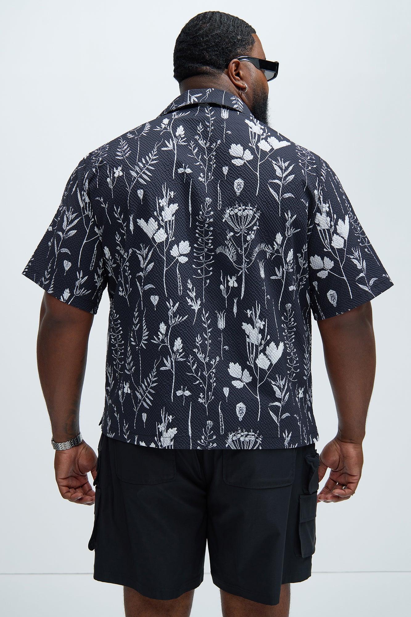 Keany Textured Shirt - Black/White Product Image