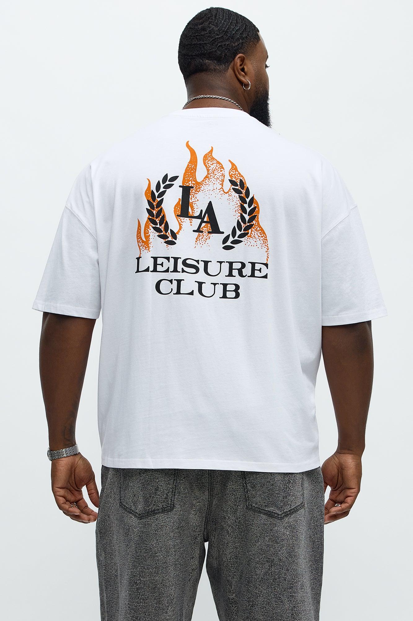 LA Leisure Club Oversized Short Sleeve Tee - White Male Product Image