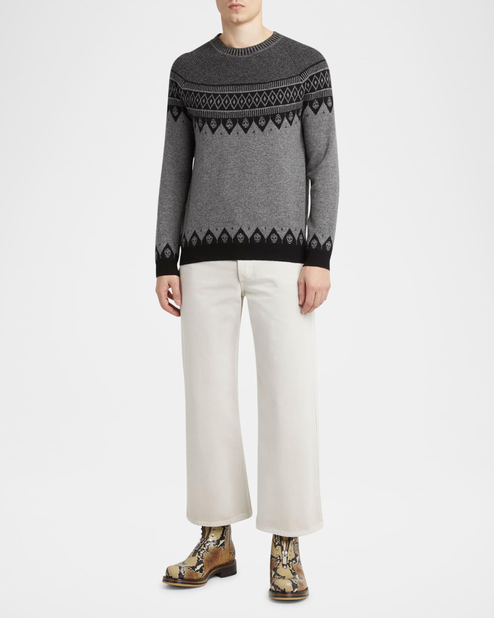 Men's Snake-Effect Leather Zip-Up Boots Product Image