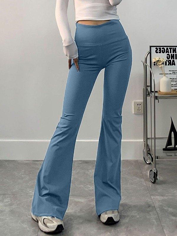 Stretch High Rise Flare Leg Pants Product Image