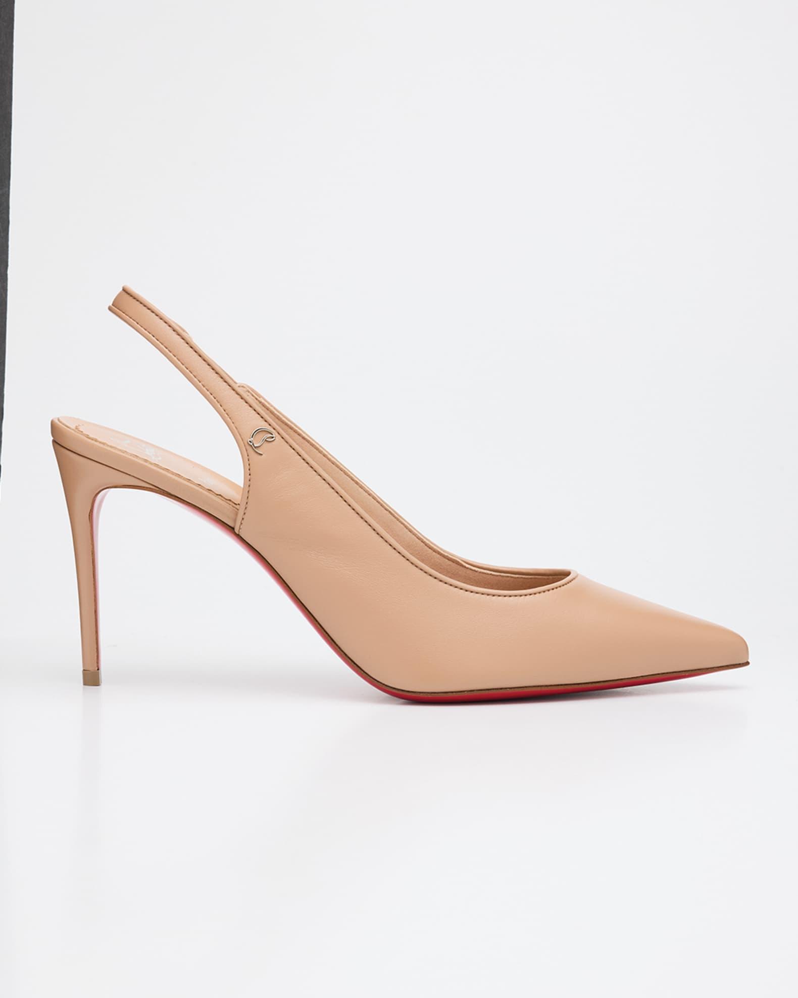 Sporty Kate Leather Red Sole Slingback Pumps Product Image