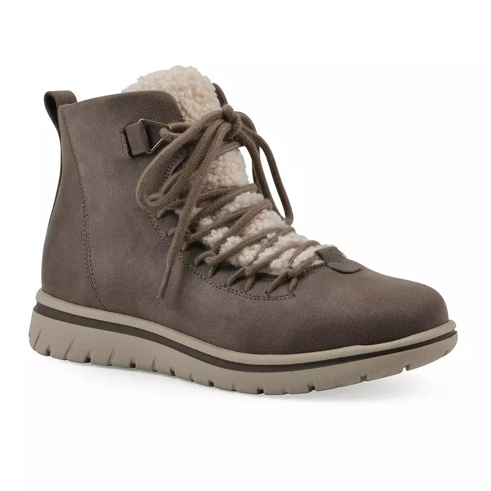 Cliffs by White Mountain Happiest Women's Booties, Size: 8 Wide, Grey Fabric Product Image