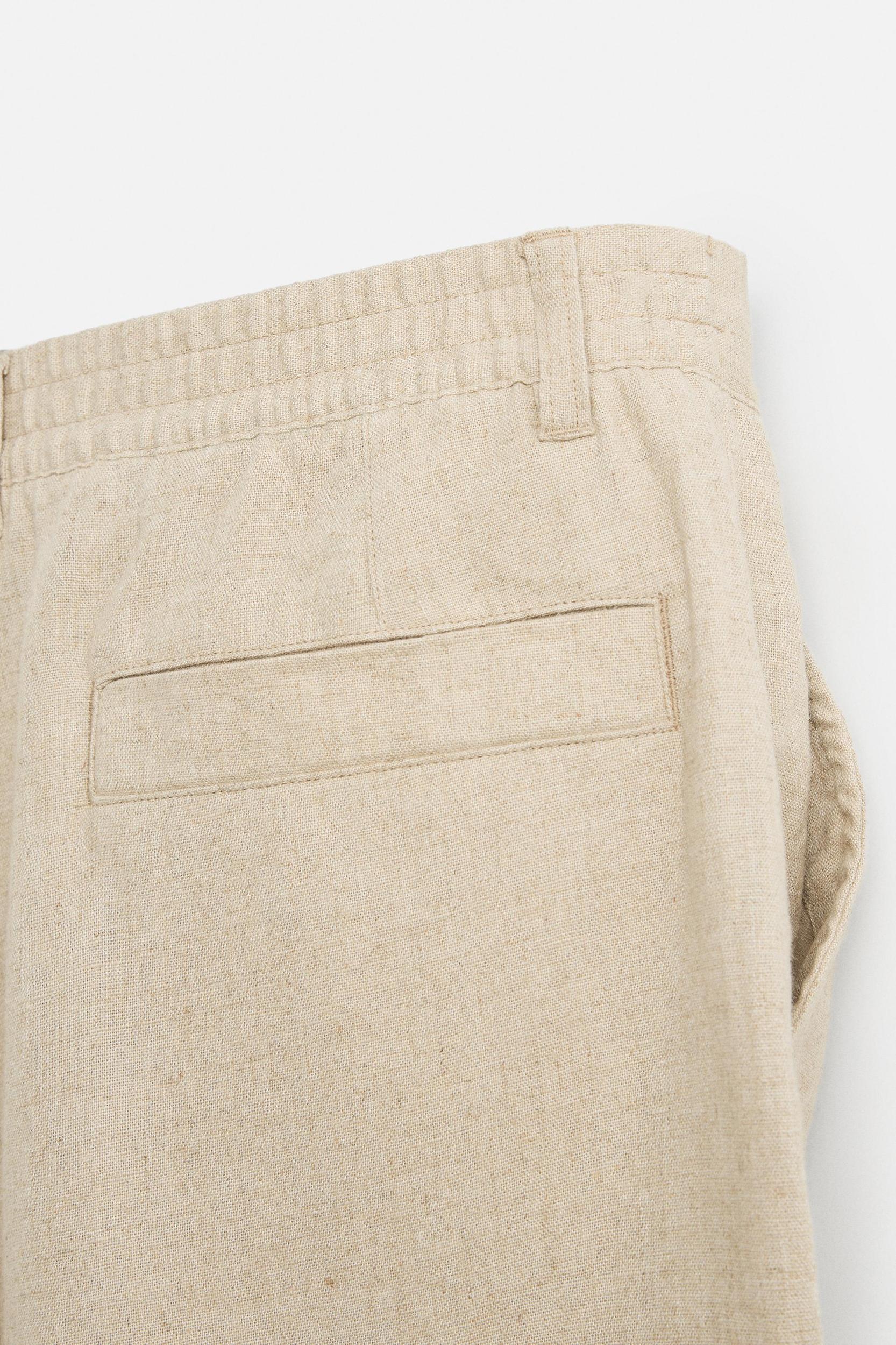 OVERSIZED LINEN VISCOSE SHORTS Product Image