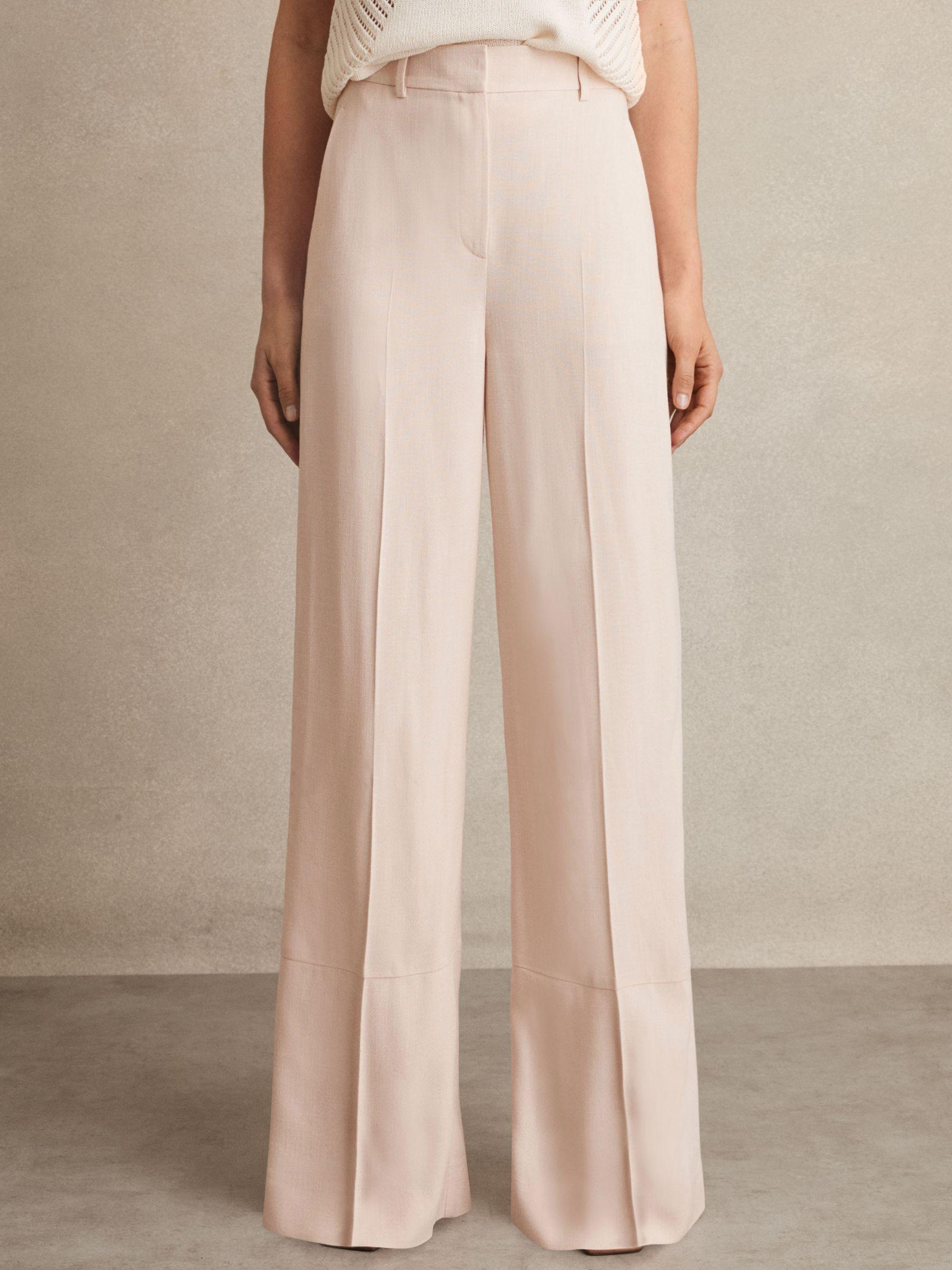 Wide-Leg Suit Trousers in Pink Product Image
