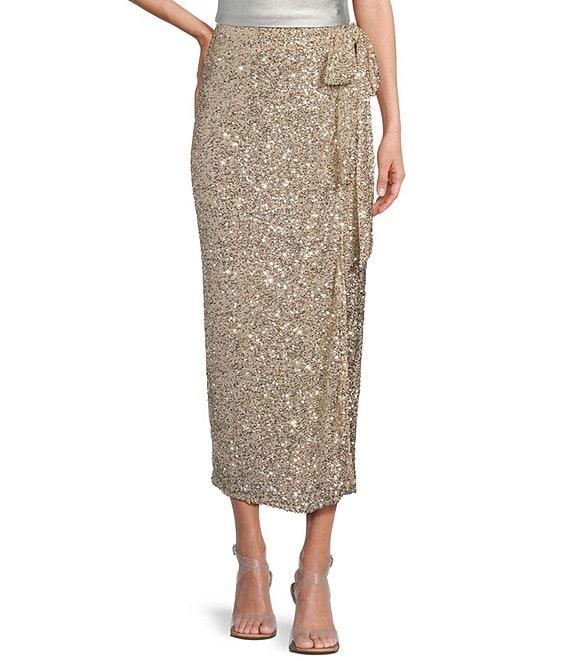 Never Fully Dressed Jaspre Wrap Sequin Skirt Product Image