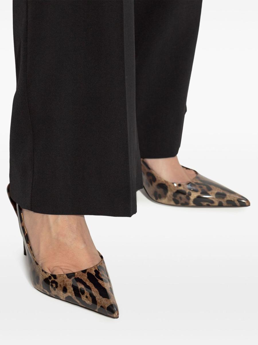DOLCE & GABBANA Luxurious Leopard Printed Slingback Pumps For Women In Lavender Product Image