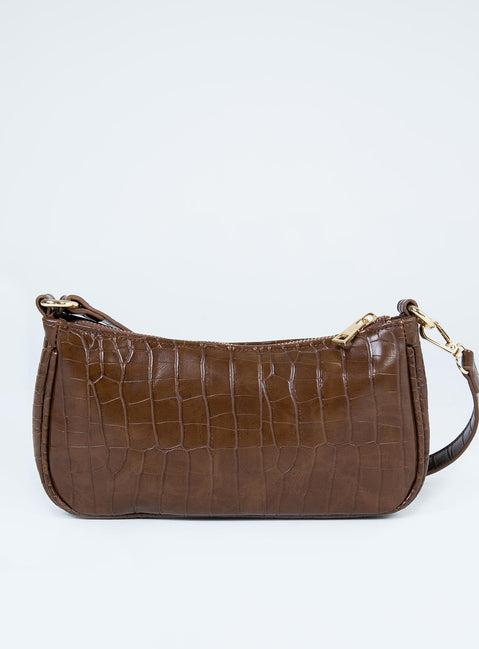 Peta & Jain Piper Bag Chocolate Croc Product Image