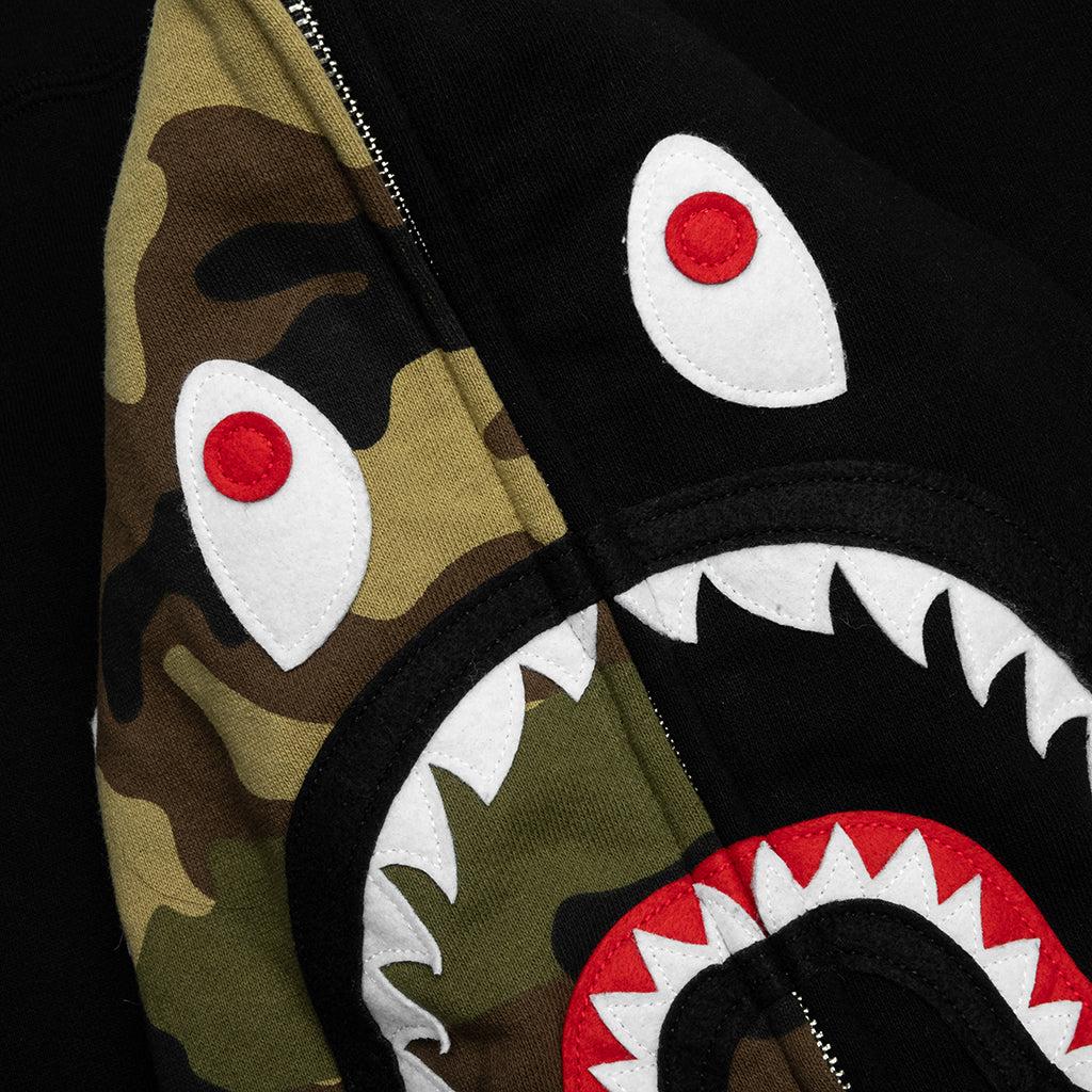 1st Shark Full Zip Hoodie - Black Male Product Image