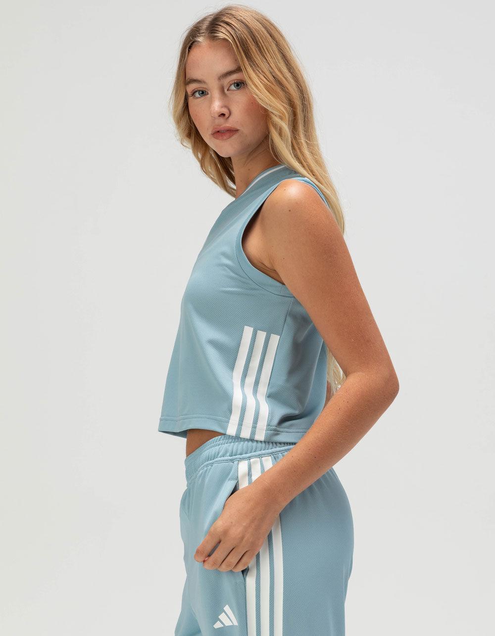 ADIDAS Tiro Cut Womens Mesh Tank Top - DUSTY BLUE Product Image