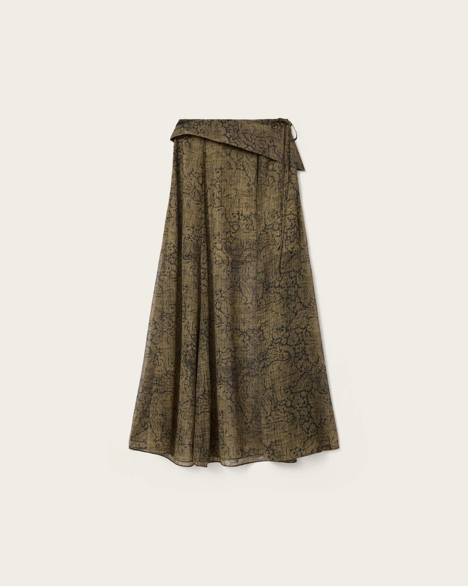 Sali Mesh Maxi Skirt SIRIUS GOLD BLACK | ALLSAINTS US Product Image