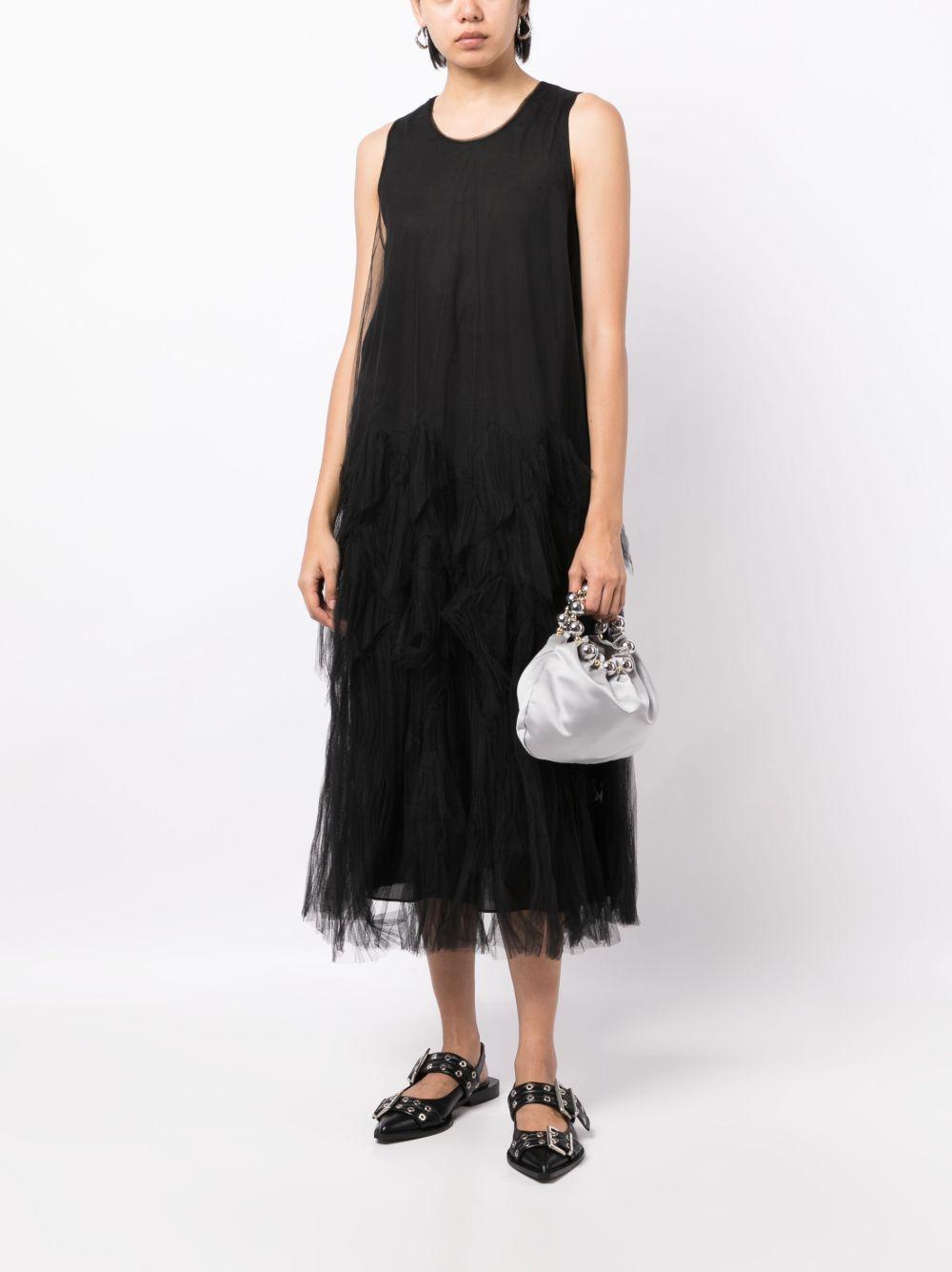 tulle-overlay midi dress Product Image
