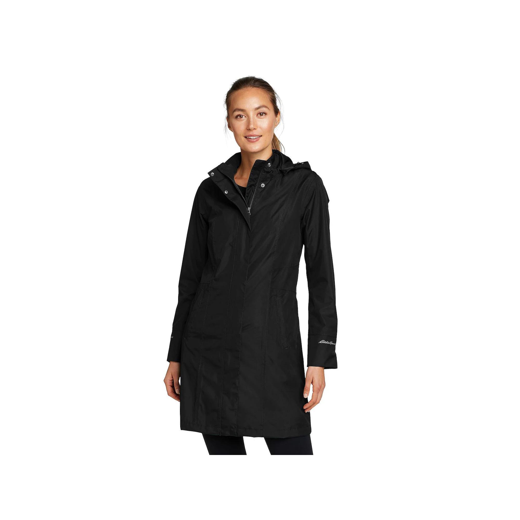 Women's Eddie Bauer Girl On The Go Trench Coat, Size: XL, Black Product Image