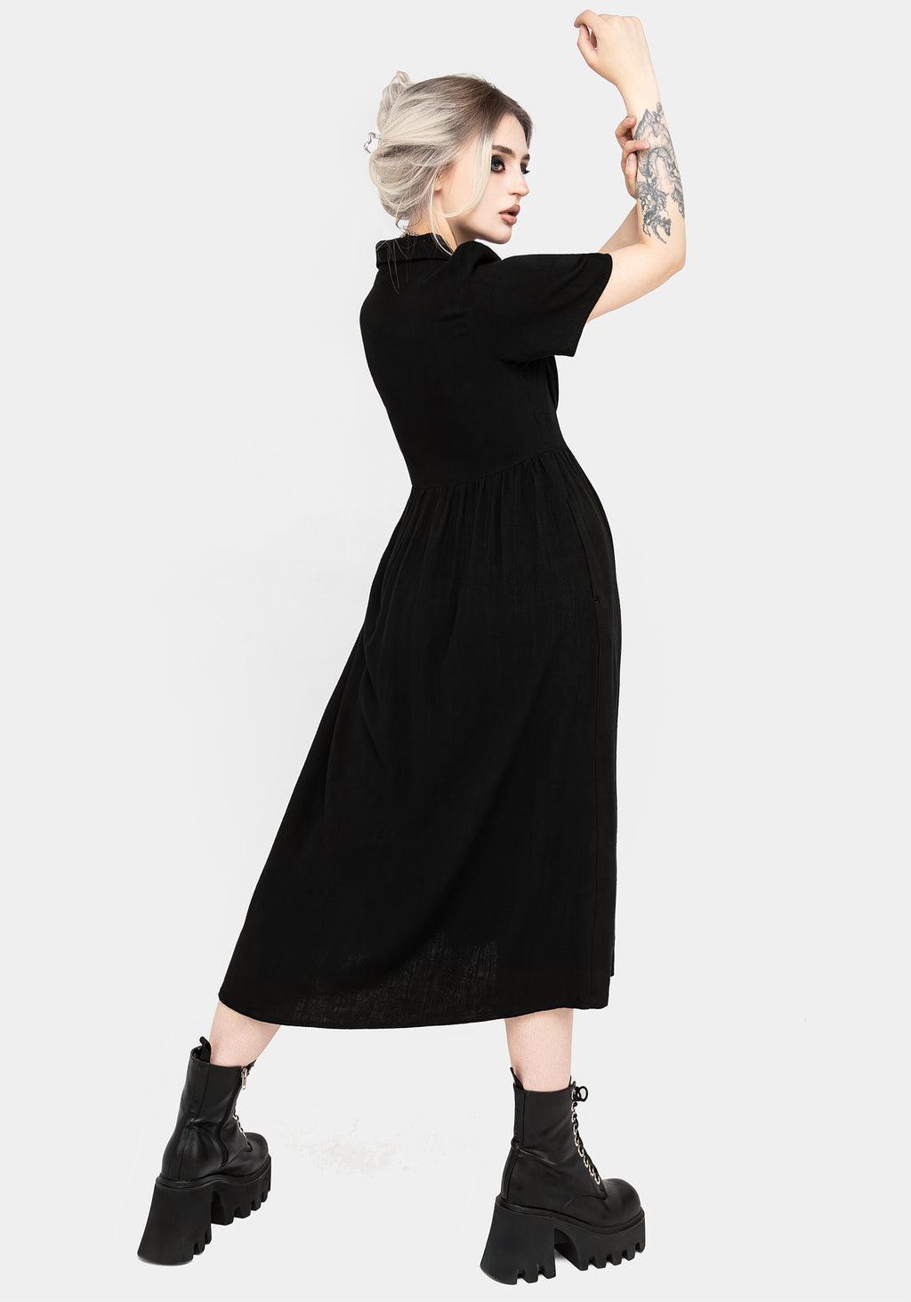 Jasmine Embroidered Midi Shirt Dress Product Image