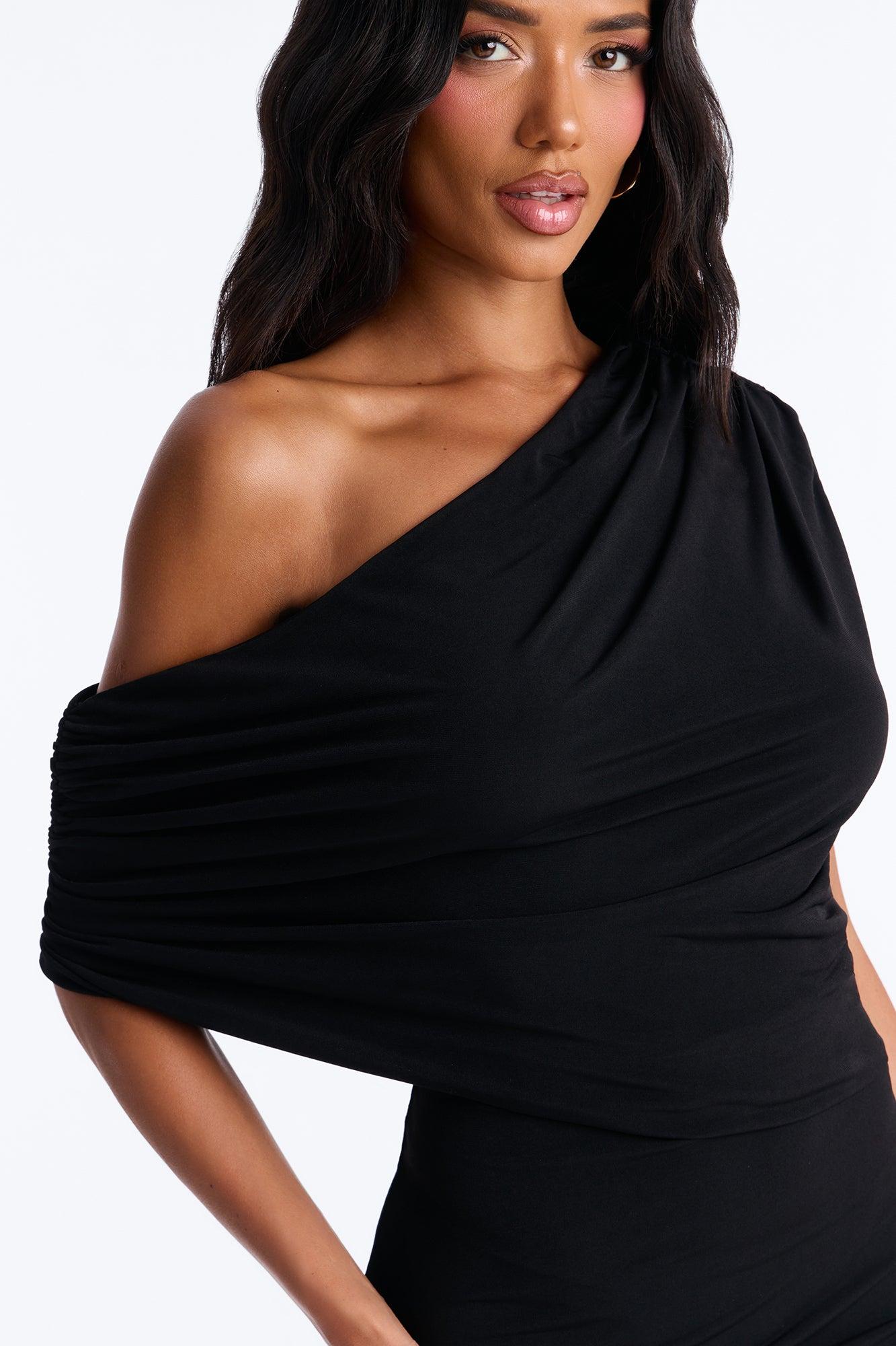Taryn Midi Dress - Black Female Product Image