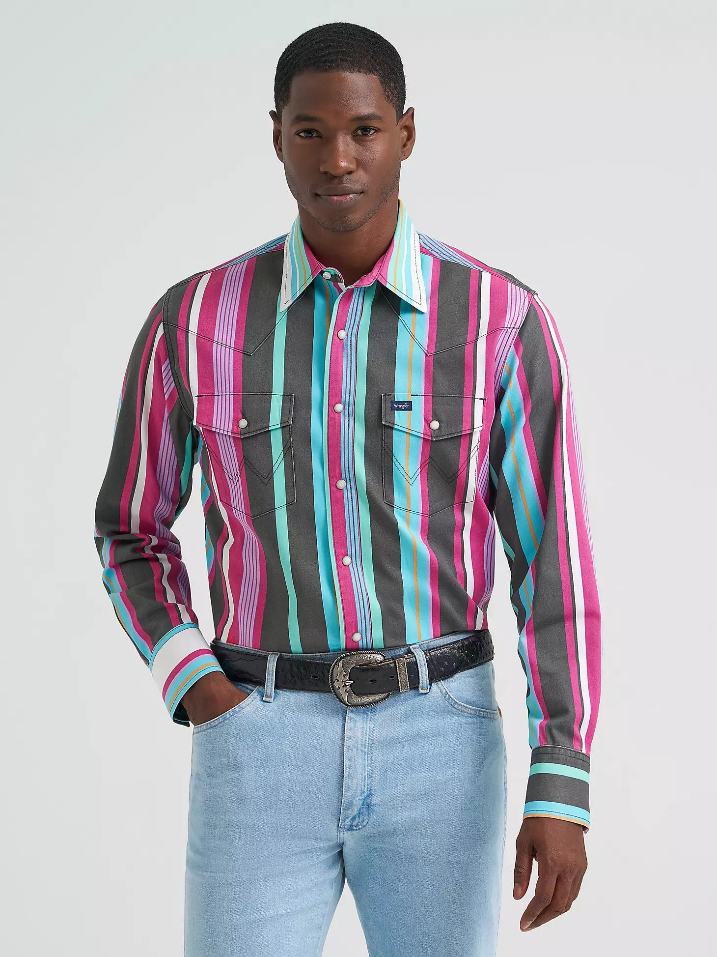 Vintage-Inspired Brushpopper Western Snap Workshirt | Men's SHIRTS | Wrangler® Product Image