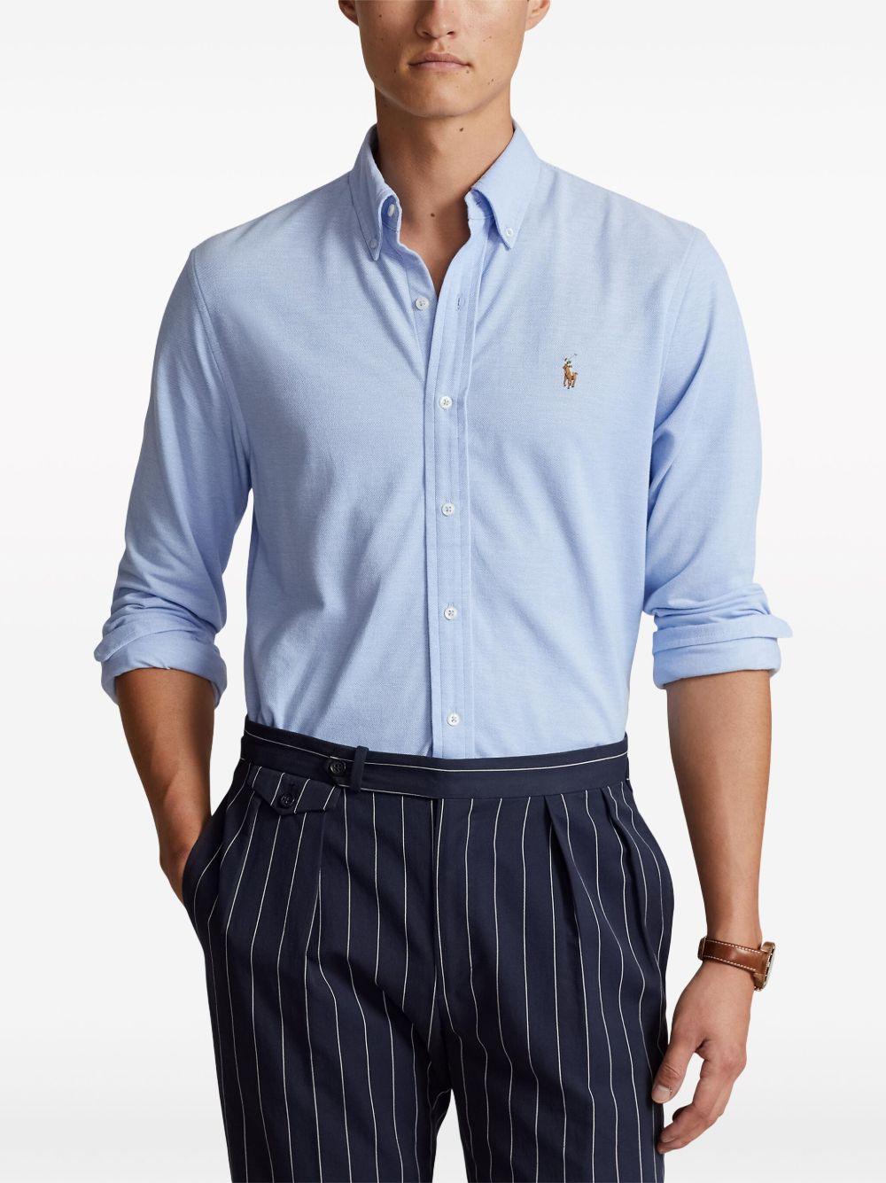 Polo Pony-embroidered cotton shirt Product Image