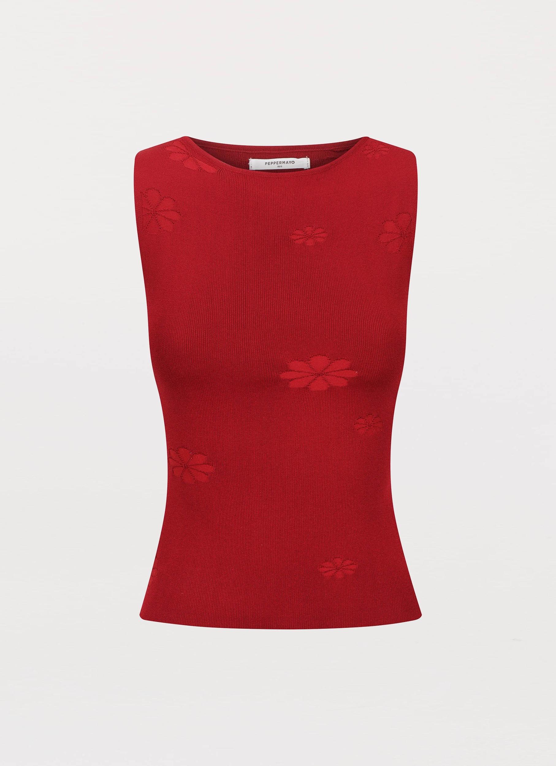 Holly Knit Tank - Rouge Red Product Image