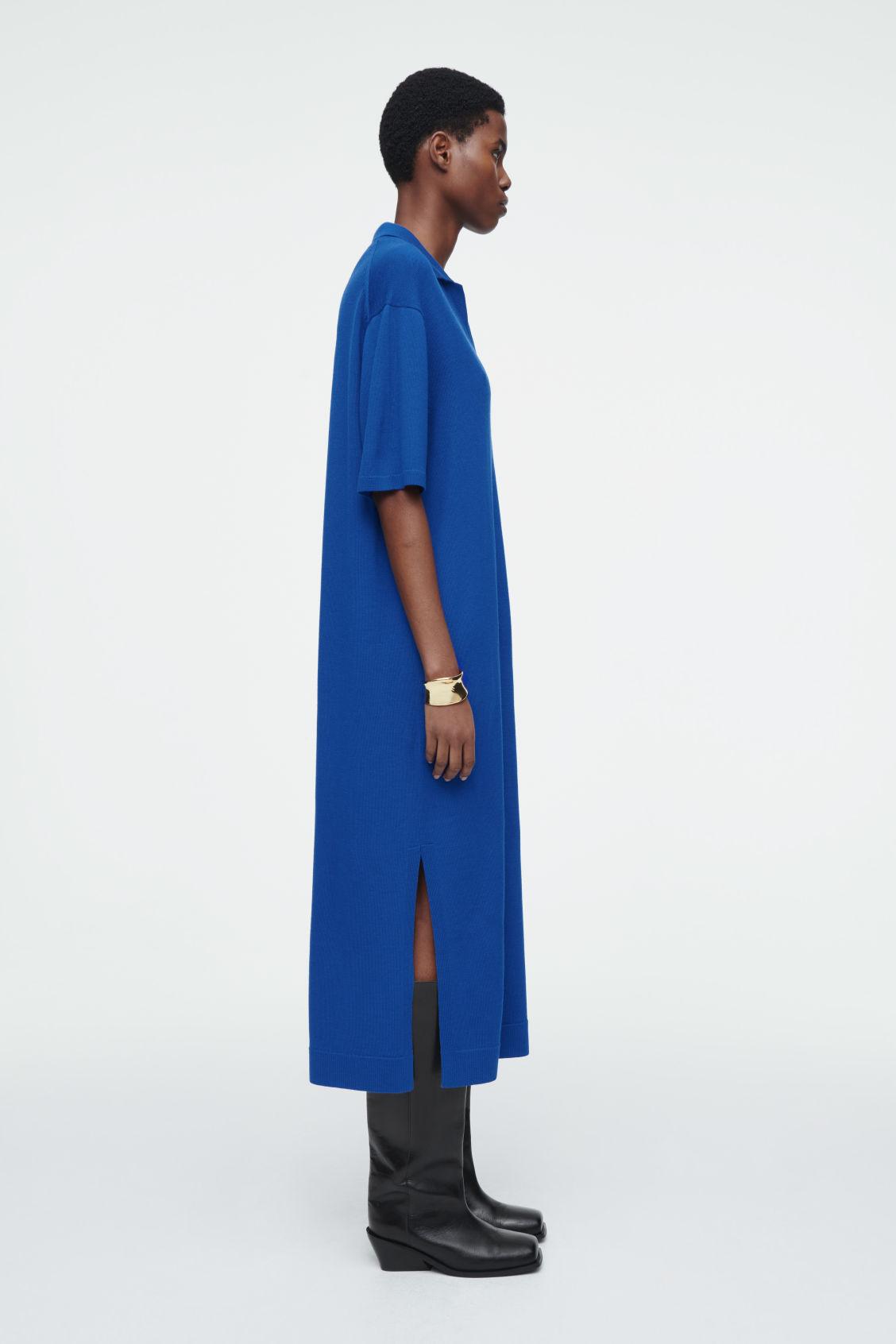 MERINO WOOL POLO DRESS Product Image