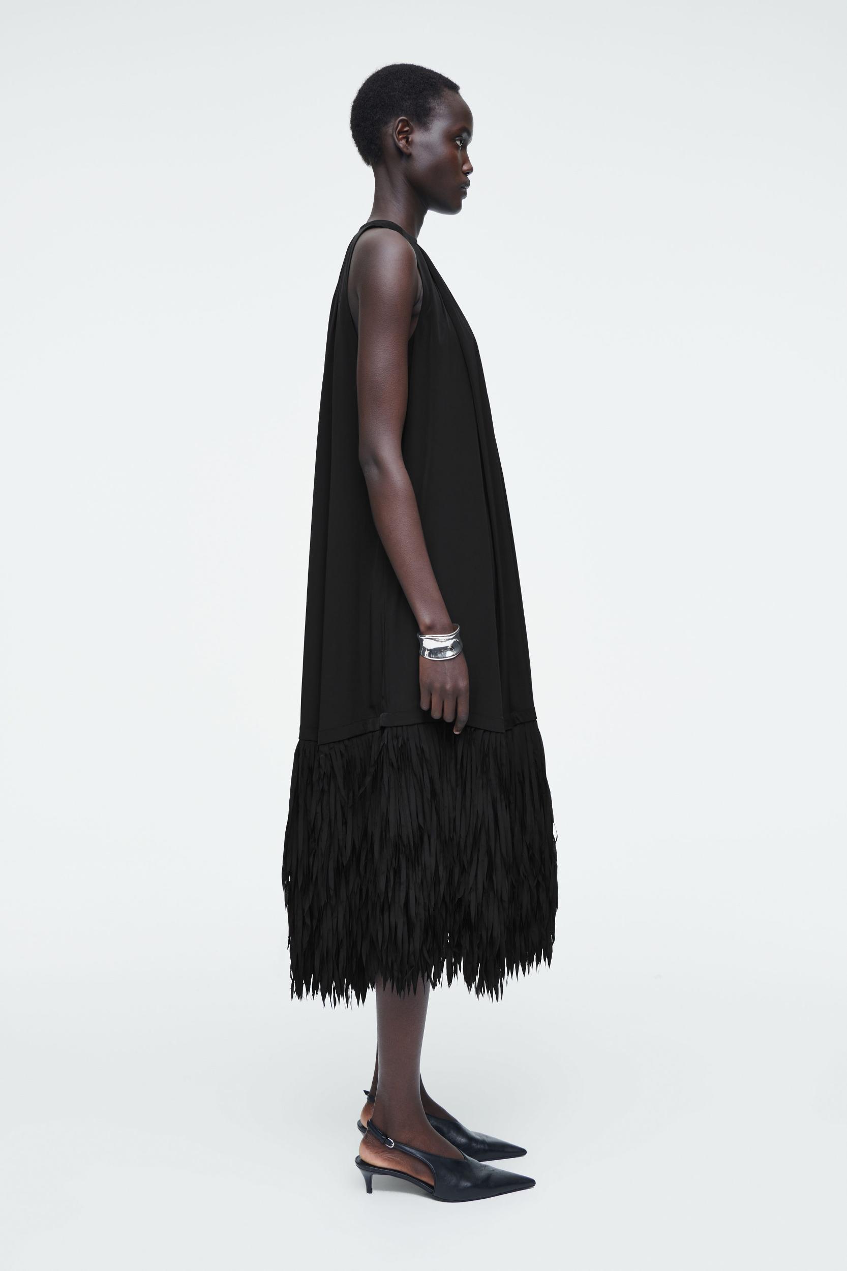FRINGED-HEM DRESS Product Image