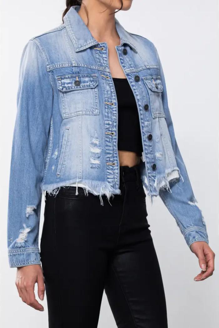 Rebel Jean Jacket Light Wash Product Image