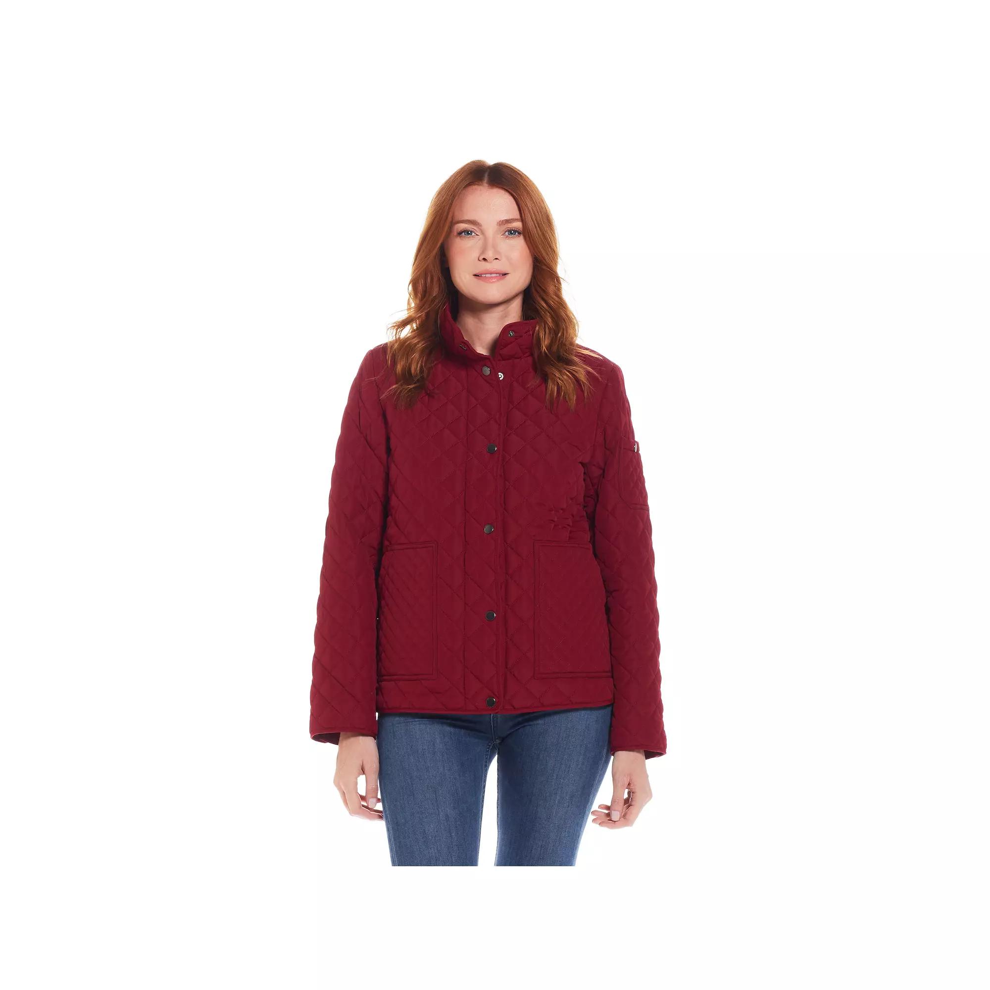 Women's Weathercast Mixed Diamond Quilted Modern Barn Jacket,  Product Image