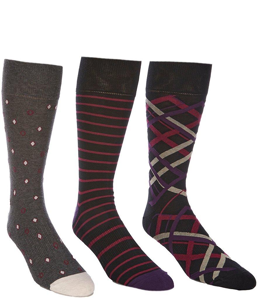 Roundtree & Yorke Assorted Patterned Socks 3-Pack Product Image