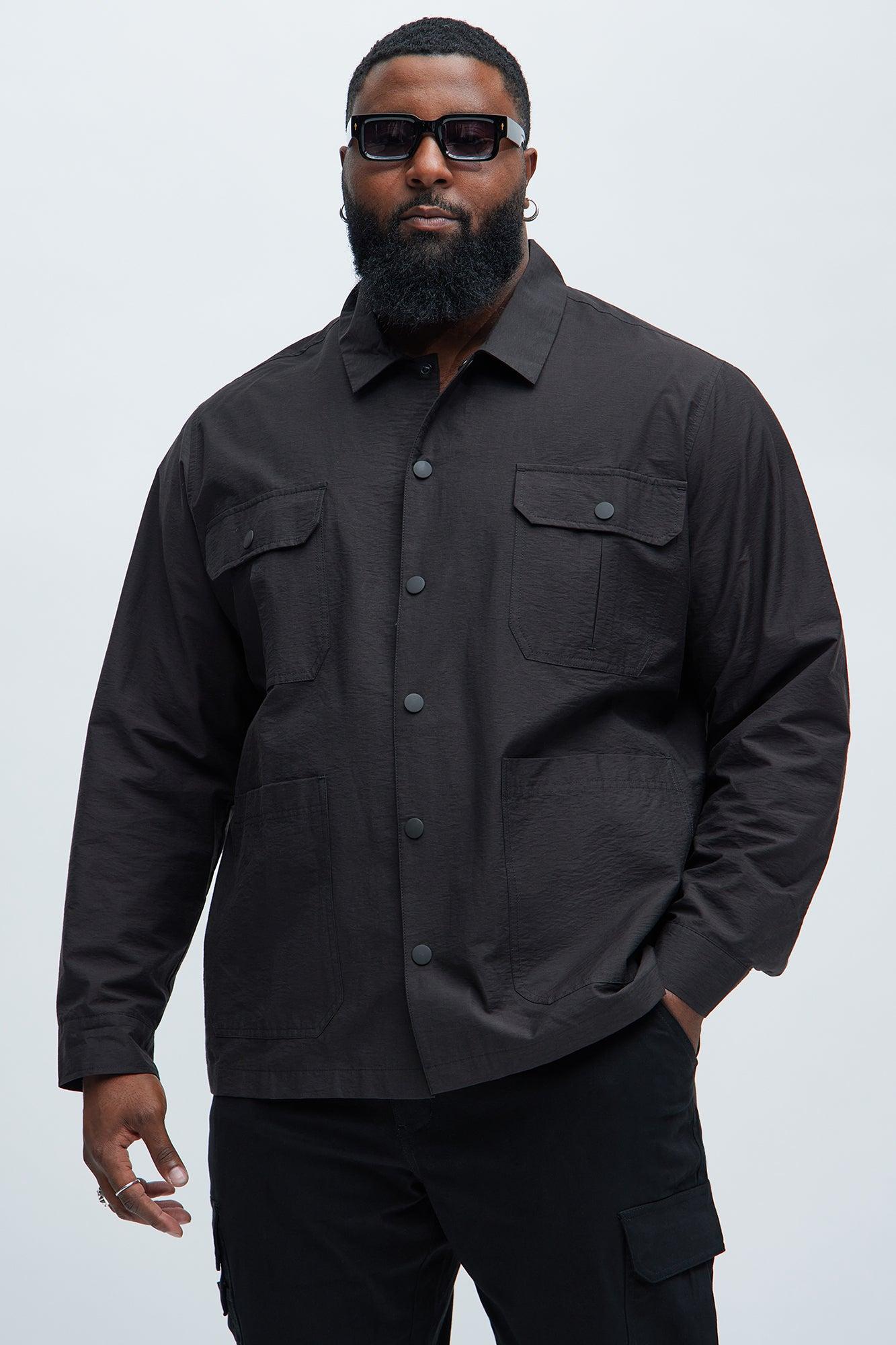 Top Tech Button Up Shirt - Black Product Image