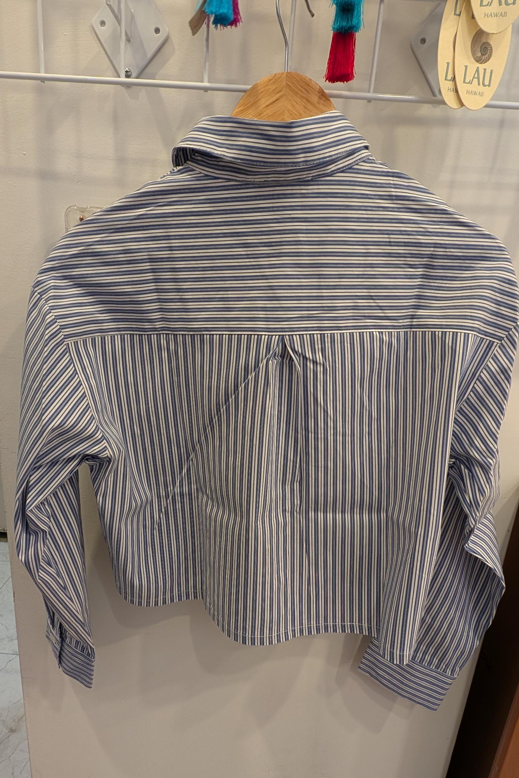 Chiara Cropped Collared Shirt Product Image