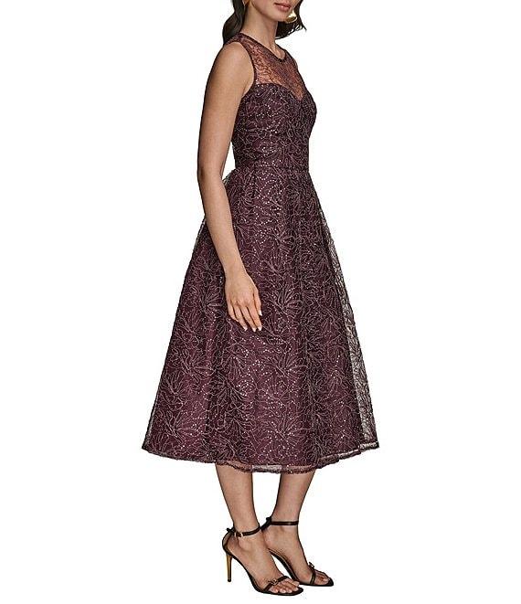 Donna Karan Embellished Sequin Midi Dress Product Image