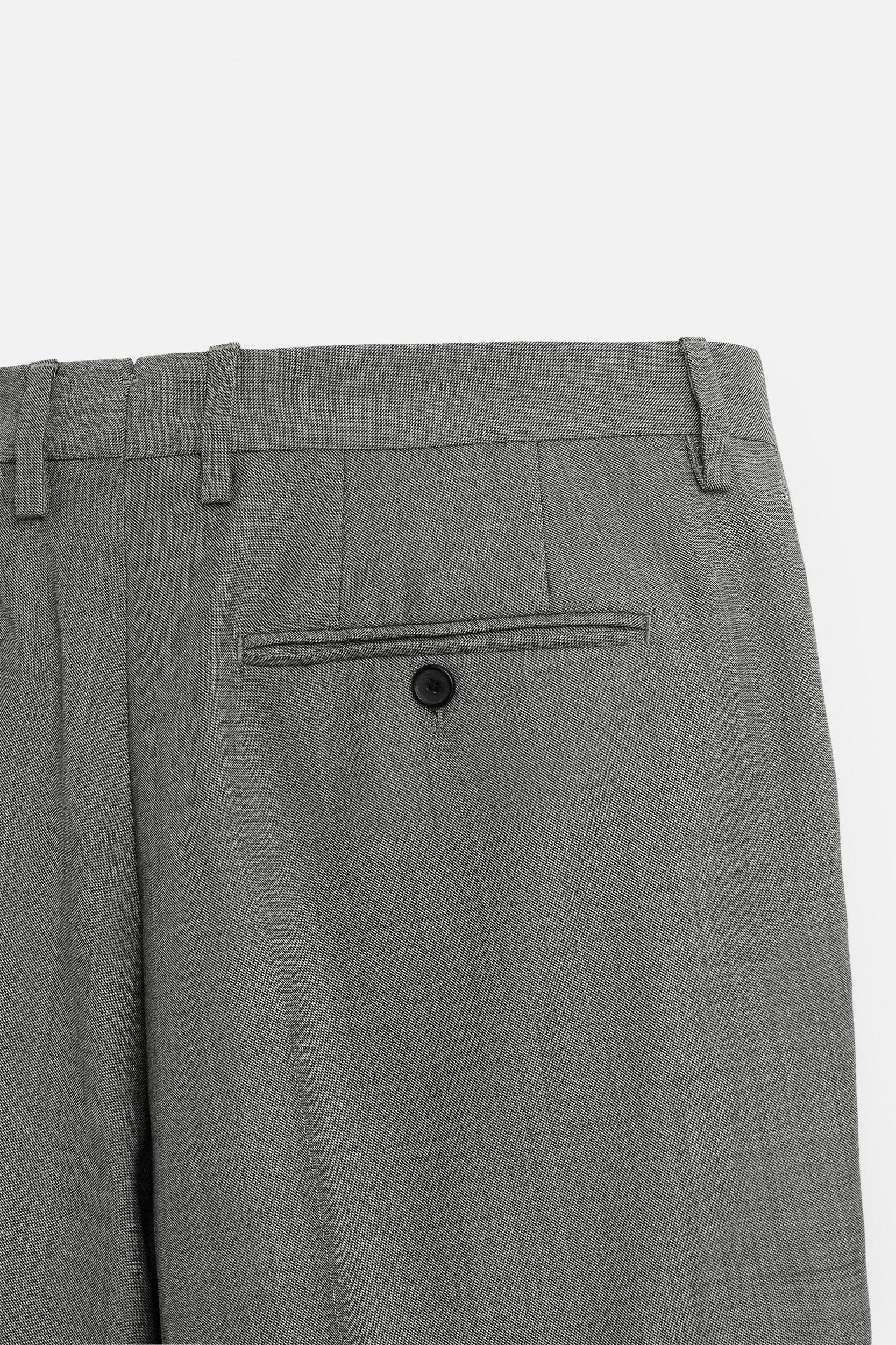 100% WOOL STRUCTURE SUIT PANTS Product Image