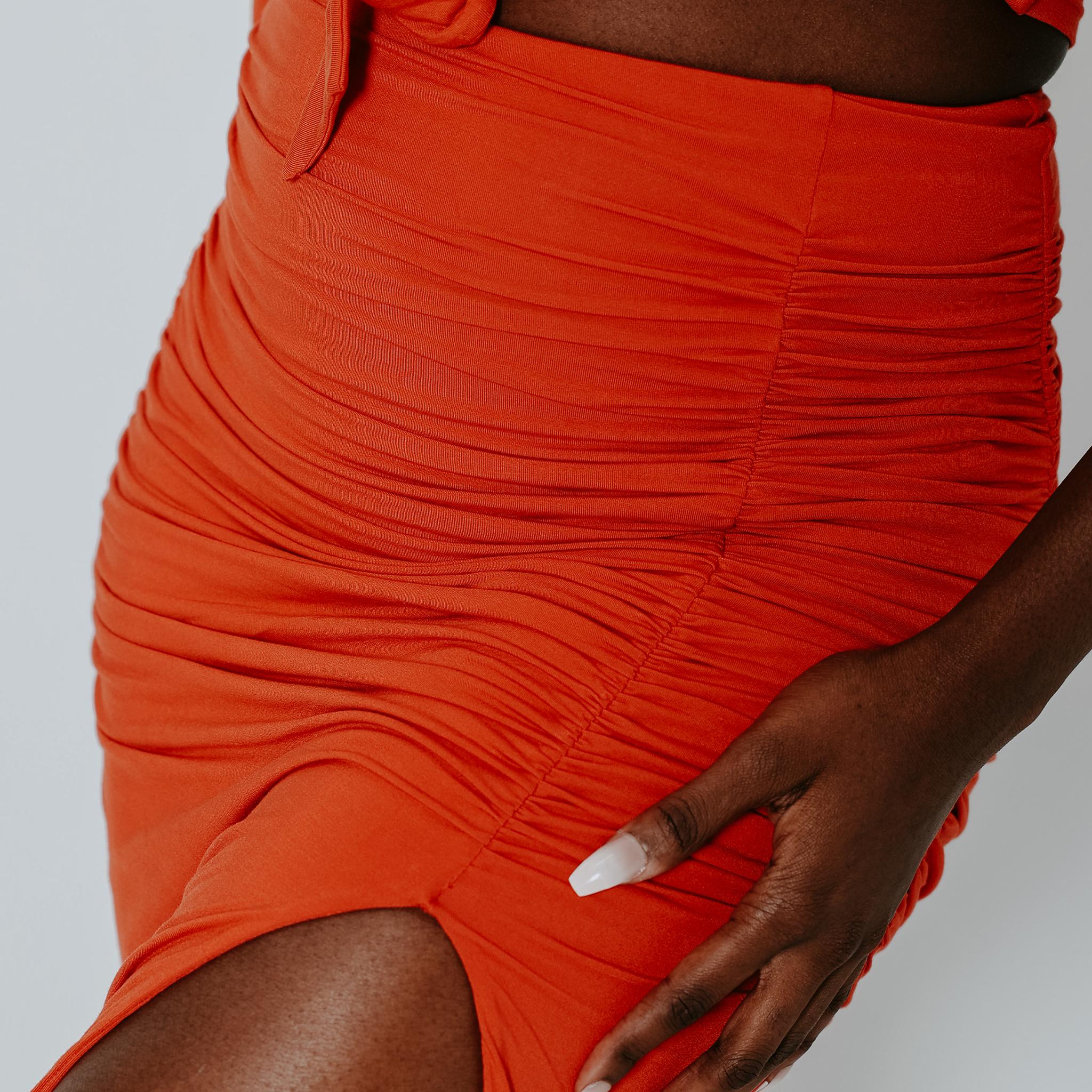 Ruched Maxi Skirt Product Image