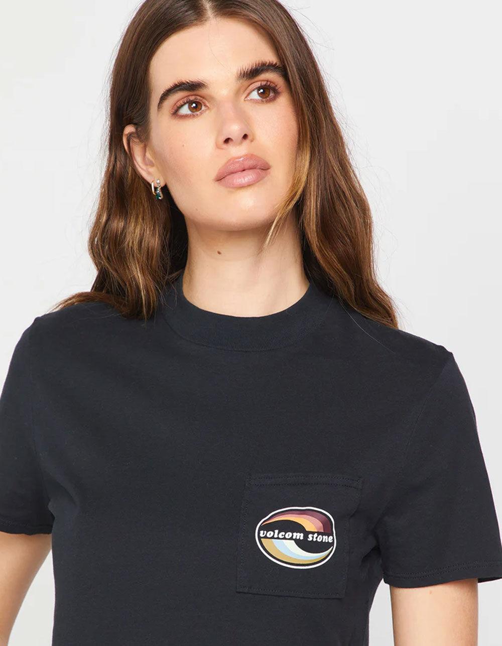VOLCOM Pocket Dial Womens Pocket Tee - BLACK Product Image