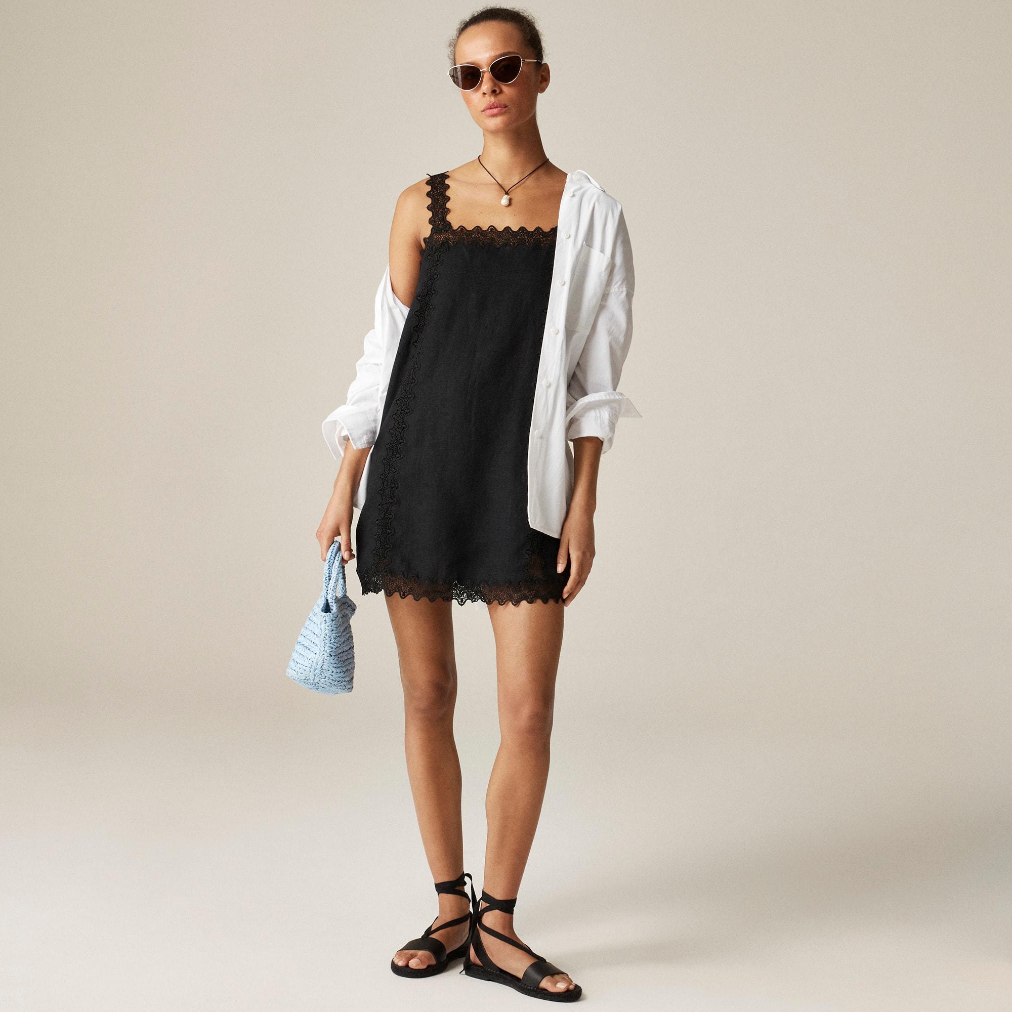 Lace-trim shift dress Product Image