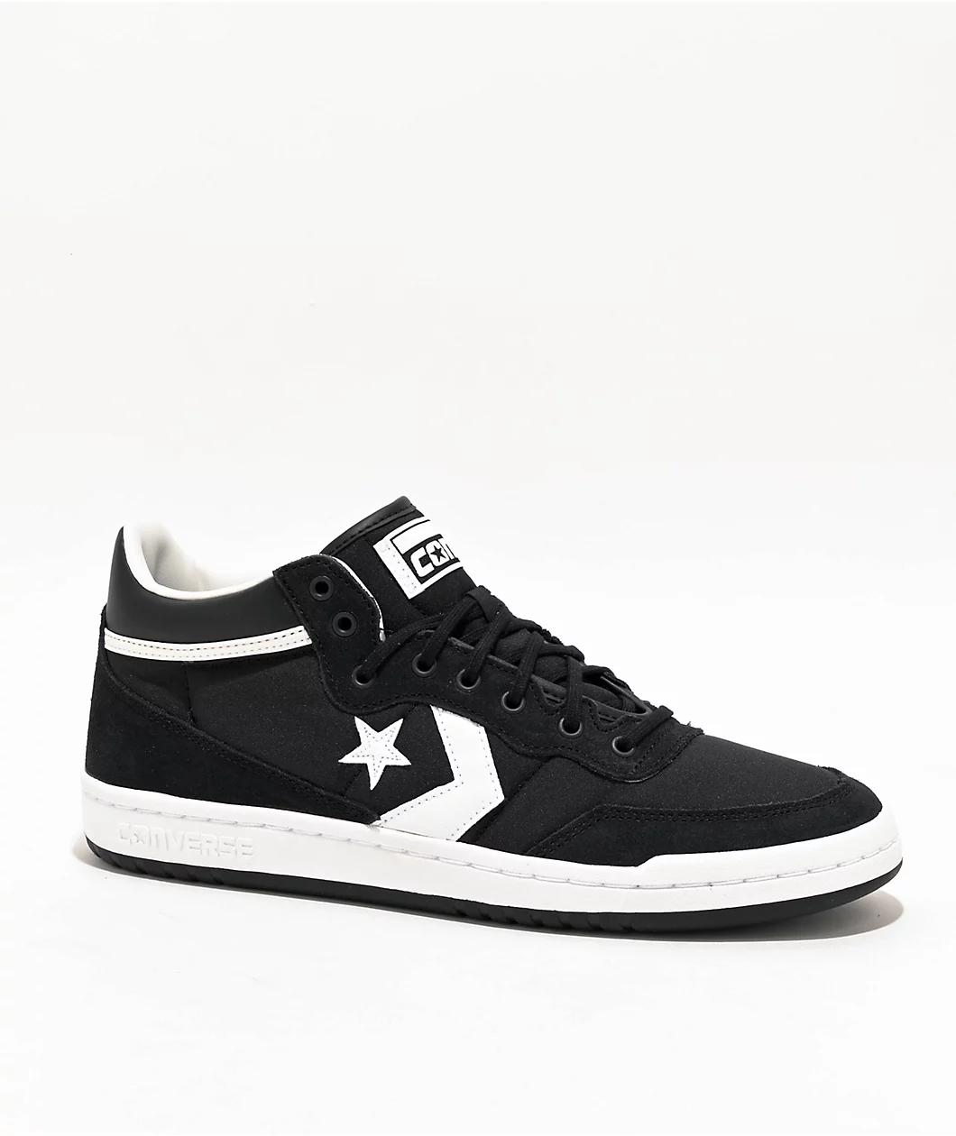 Converse Fastbreak Pro Mid Black & White Skate Shoes Product Image