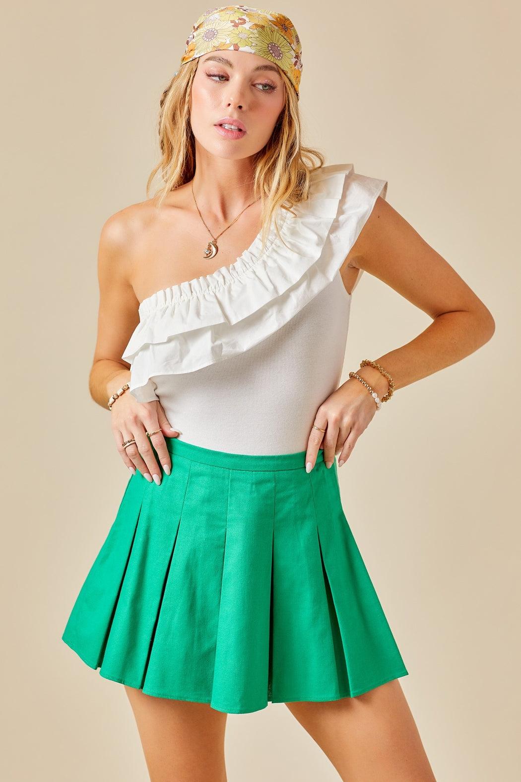 Pleated Mini Skort Product Image