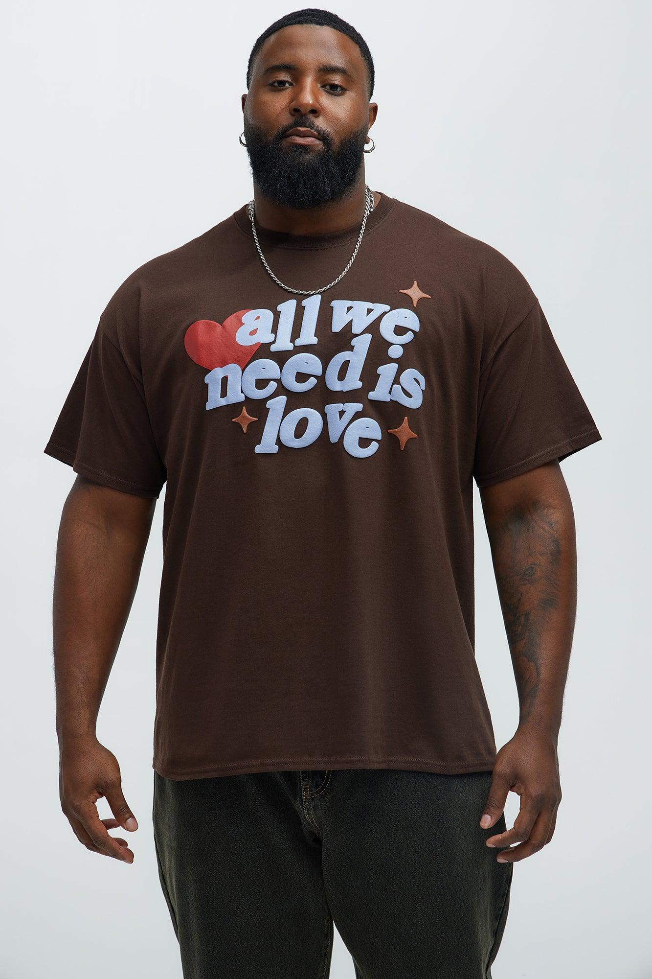 All We Need Is Love Short Sleeve Tee - Chocolate Product Image