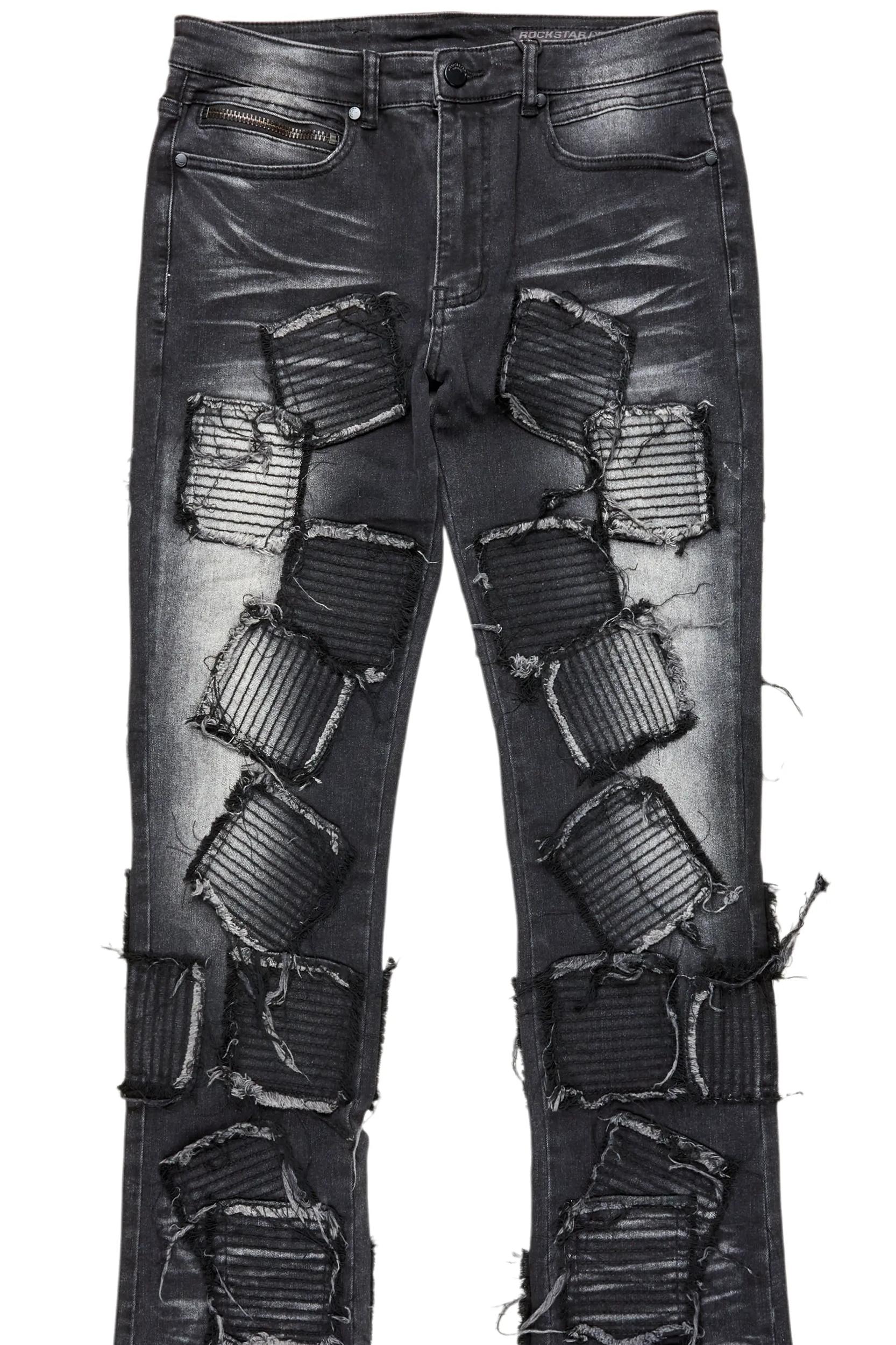 Gawel Grey Stacked Flare Jean Male Product Image