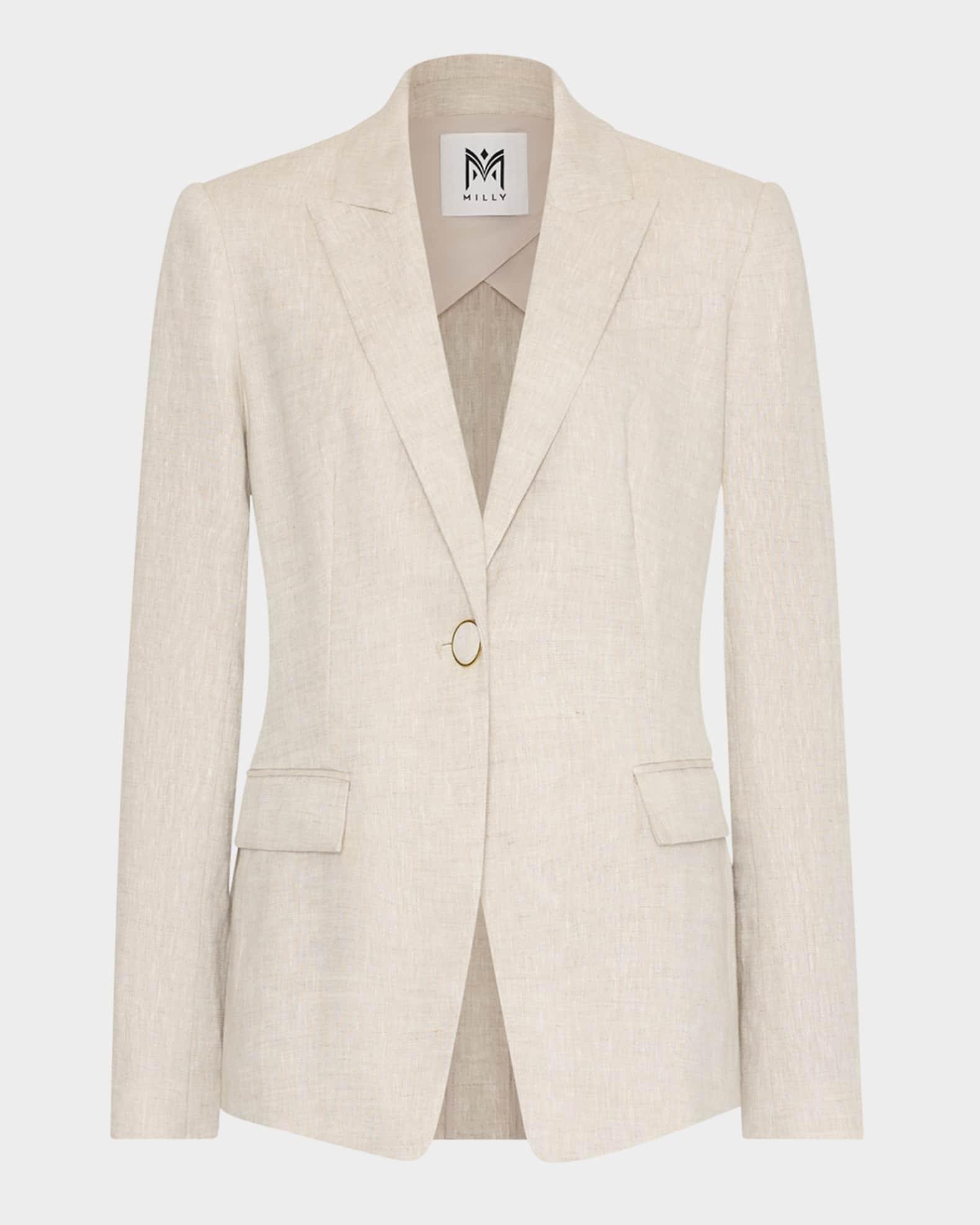 Alexa Single-Button Linen Blend Blazer Product Image
