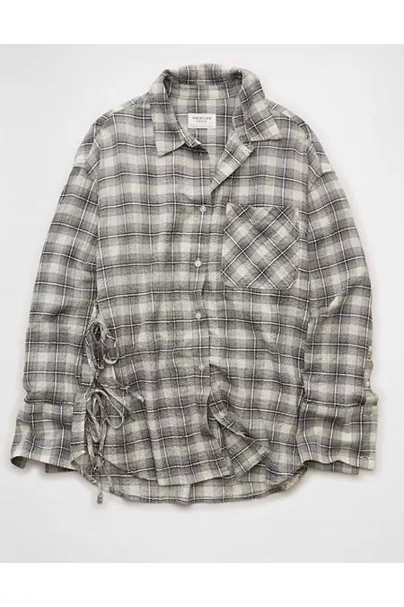 AE Side-Tie Button-Up Shirt Women's Product Image