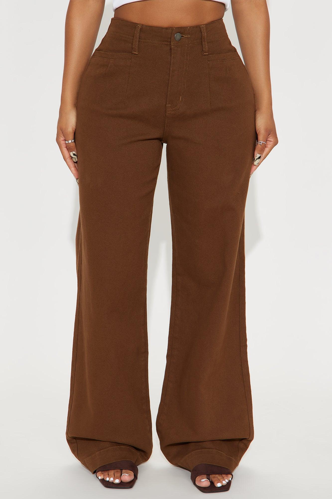 Harris Wide Leg Pant - Chocolate Product Image