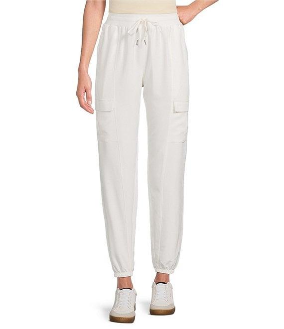 Kinesis Woven Elastic Cinched Cuff Ribbed Waistband Flap Pocket Ankle Joggers Product Image