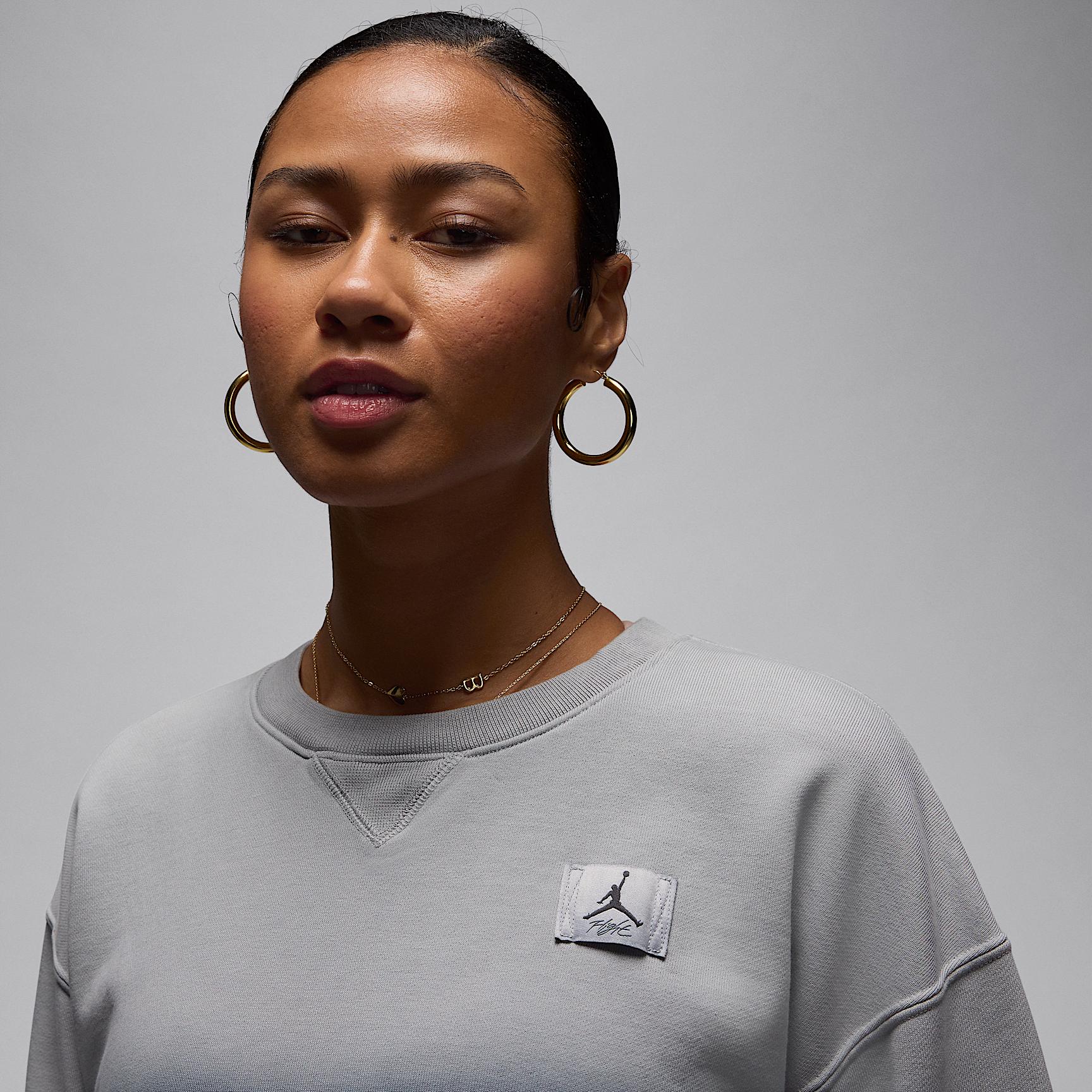 Jordan Flight Fleece Women's French Terry Crew-Neck Sweatshirt Product Image