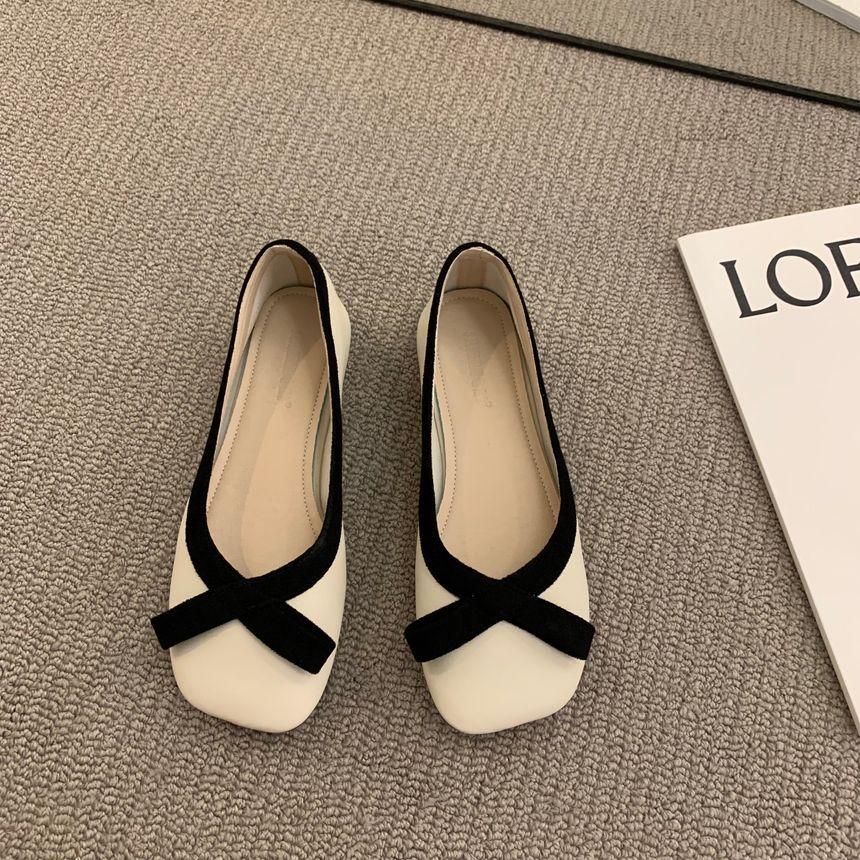 Square Toe Bow Flats Product Image