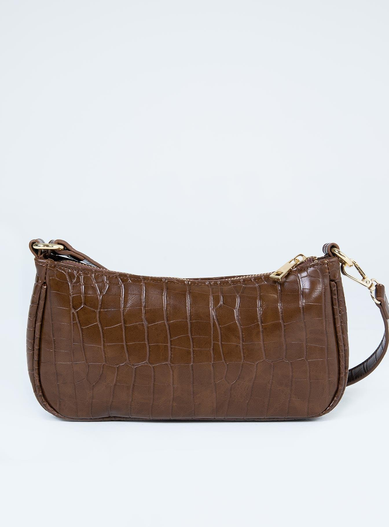 Peta & Jain Piper Bag Chocolate Croc Product Image