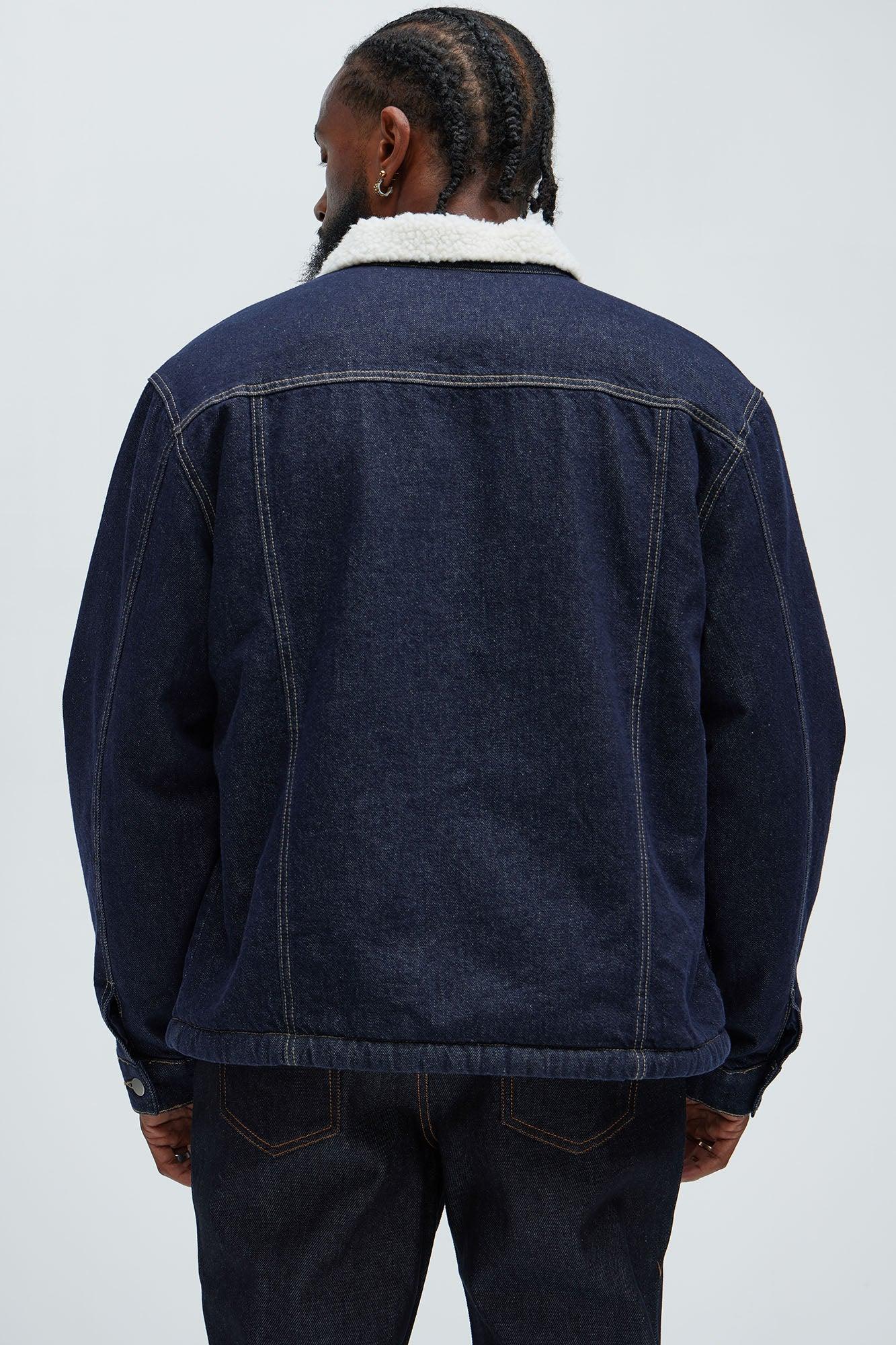 Paulie Contrast Trucker Jacket - Indigo Product Image