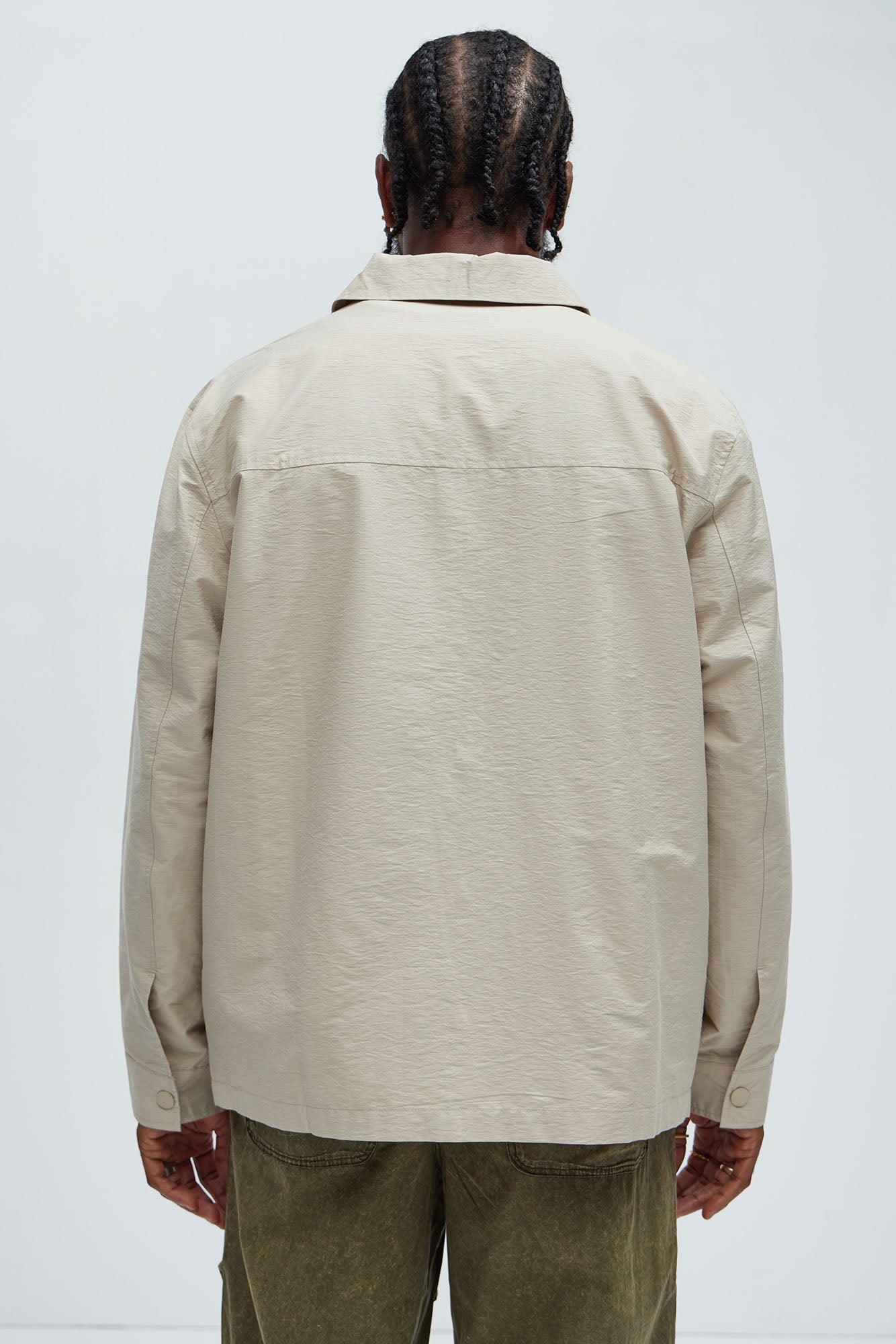 Top Tech Button Up Shirt - Tan Product Image