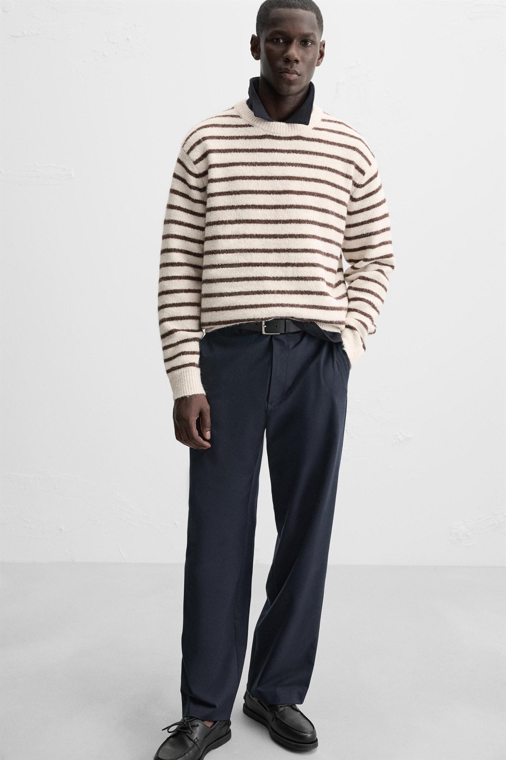 TEXTURED STRIPED SWEATER Product Image